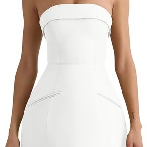 White Strapless Dress